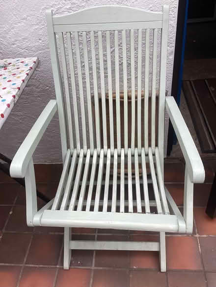 Photo of Firman folding garden chair with arms (Richings Park SL0) #1