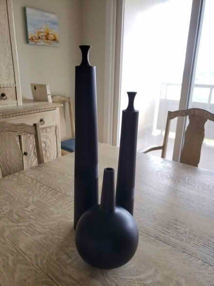 Photo of free 3 dark wood "vases" (Greektown) #1