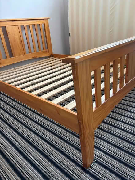 Photo of free Solid Pine Double Bed Frame (Thurrock RM17) #1
