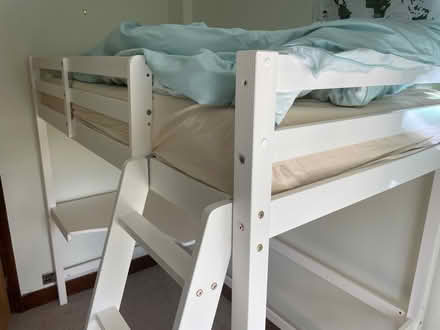 Photo of free White high sleeper single kids bed (East Grinstead) #2