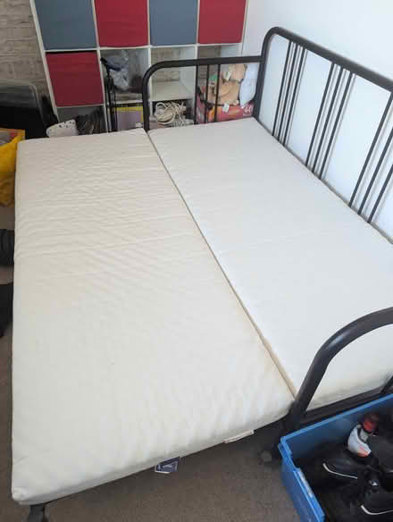 Photo of free Sofa bed frame (slides out into double) + mattress (Littledale S9) #2