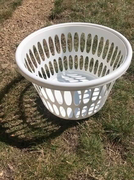 Photo of free White plastic laundry basket (North Hinksey OX2) #1