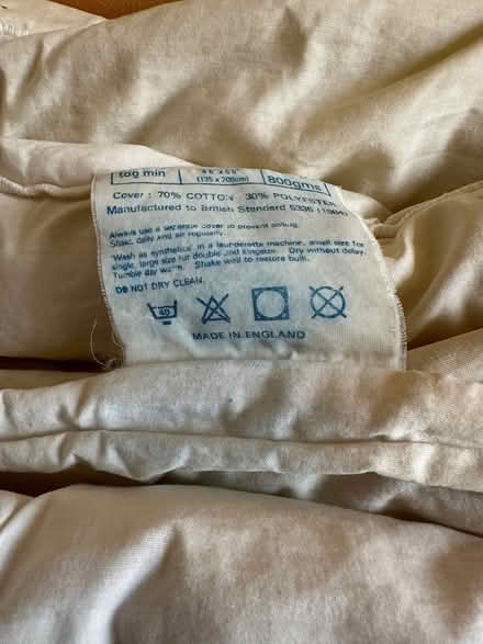 Photo of free Single 13.5 tog Fogarty Duvet (Eastbourne BN21) #2