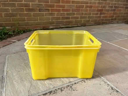 Photo of free Yellow storage crate (Winnington Way GU21) #1