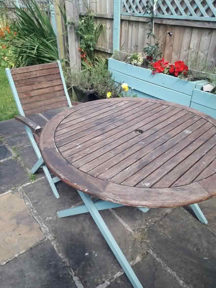 Photo of free Outdoor table and 3 chairs (L18) #2