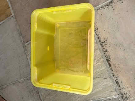 Photo of free Yellow storage crate (Winnington Way GU21) #2
