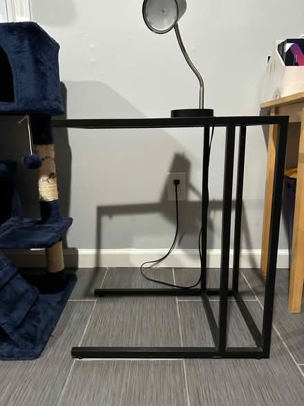 Photo of free Glass end table and desk lamp (Mount Rainier) #3
