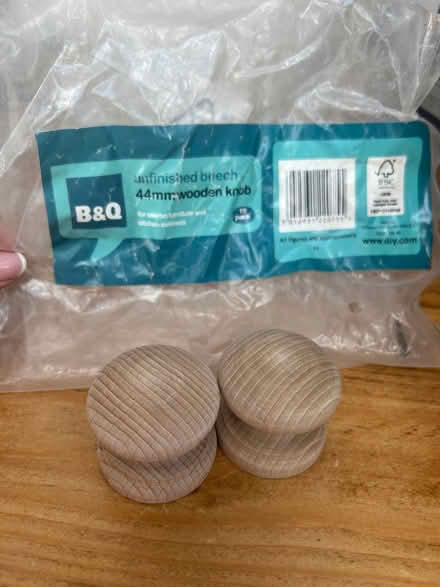 Photo of free 2x Wooden doors knobs 44mm (Southend SS9) #1