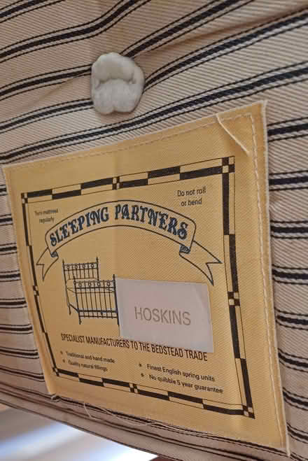 Photo of free Single 3 ft. Pine bed with mattress and cover. (Starston IP20) #4
