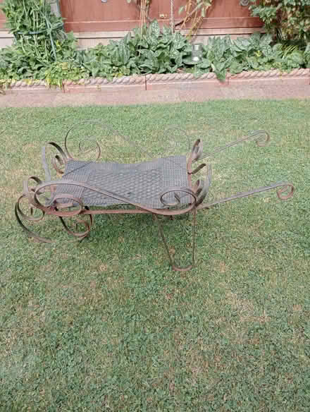 Photo of free Decorative wrought iron garden wheelbarrow planter (Clapham MK41) #1
