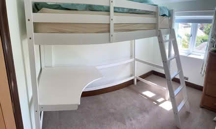 Photo of free White high sleeper single kids bed (East Grinstead) #1