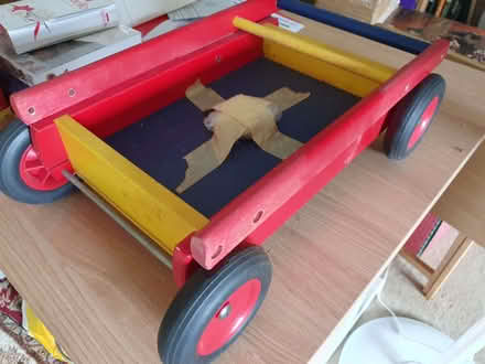 Photo of free Child's wooden trolley (Warden Hill GL51) #1