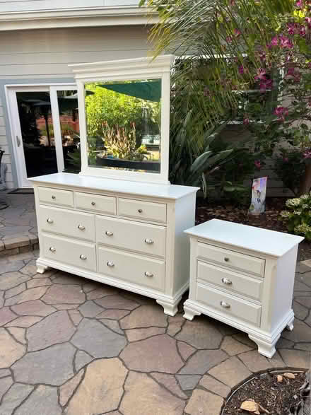 Photo of free 3 piece white bedroom furniture (Campbell) #1