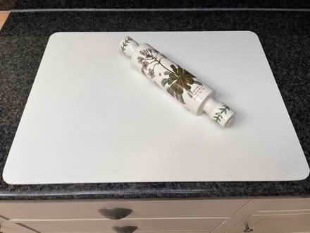 Photo of free Ceramic Pastry Board & Portmeirion Ceramic Rolling Pin (Hales Bridge RH5) #1
