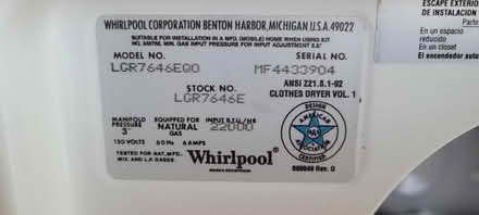 Photo of free Whirlppol Washer and dryer (Central Naperville) #3