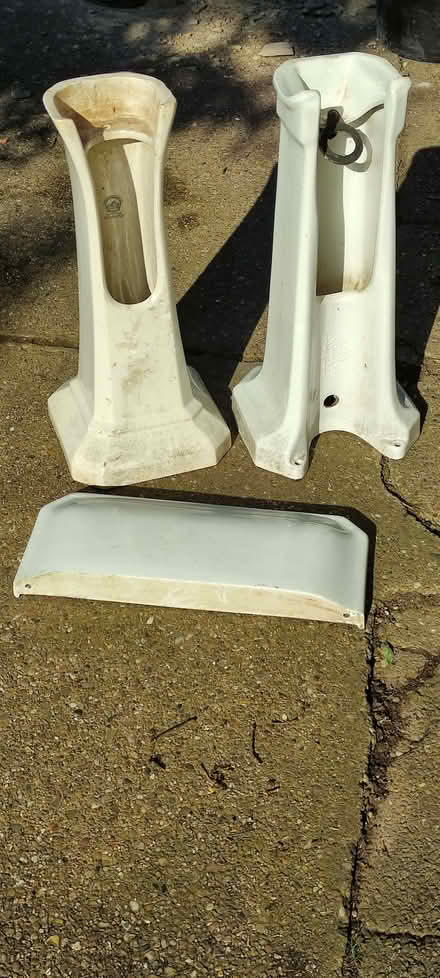 Photo of free Two wash basin pedestals and a cistern lid (Littleover DE23) #2