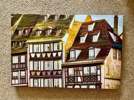 Photo of free Canvas painting of German house (North West Aurora) #1