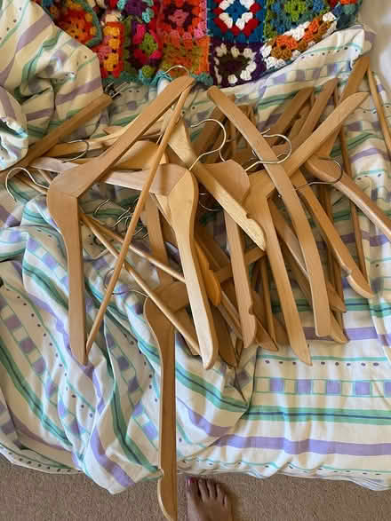 Photo of free Wooden coat hangers (Moorlinch TA7) #1