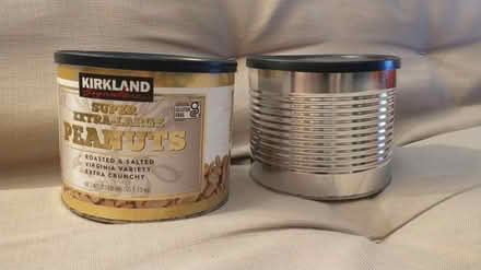 Photo of free 10 Costco peanut cans (empty) (Upper West Side) #1