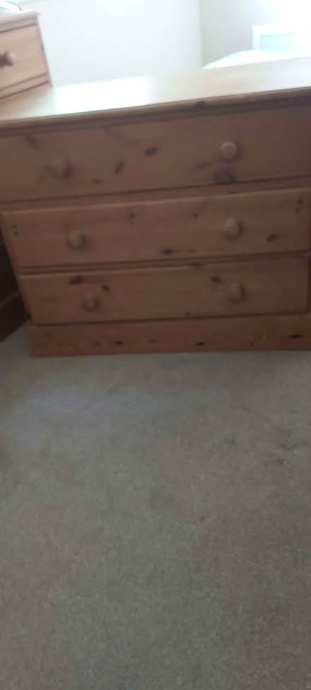 Photo of free 3 drawer chest of drawers. (Fairfield Park) #1