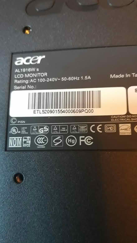 Photo of free Monitor without power lead (S10 Crookes) #4