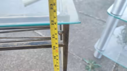 Photo of free Small metal & glass occasional table (Northowram HX3) #4