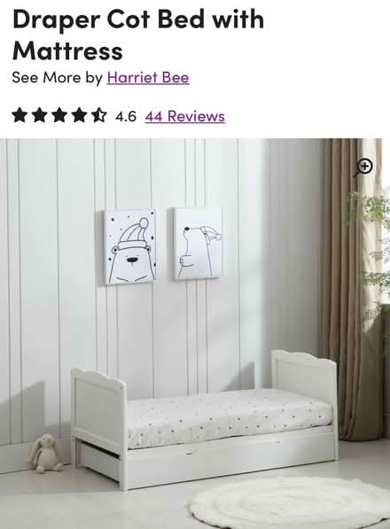 Photo of free Draper Cott bed +mattress&drawer (EX1) #4