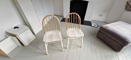 Photo of free Two white wooden chairs (Muswell Hill N10) #1