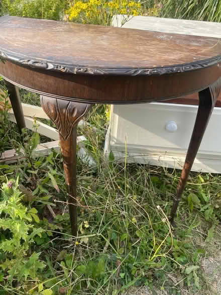 Photo of free Half moon table needs love (Loughton) #1