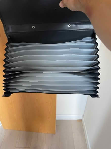 Photo of free 12 section filing folio (Cambridge station area) #2