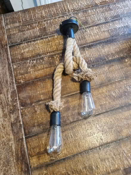 Photo of free Rope vintage style light fitting (Urmston M41) #1