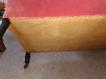 Photo of free Antique pink velvet settee (Grayrigg LA8) #4