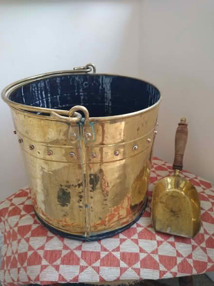 Photo of free Brass Coal Scuttle and shovel (Burnham Green AL6) #2