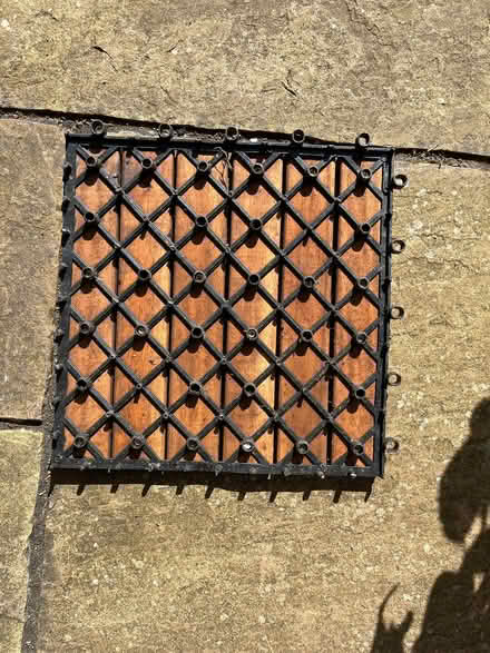 Photo of free Real hardwood outdoor Click-Deck decking 'tiles', used (Craiglockhart EH14) #2