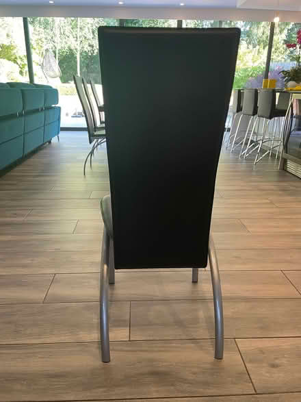Photo of free 8 x black & silver dining chairs (Elstree WD6) #1