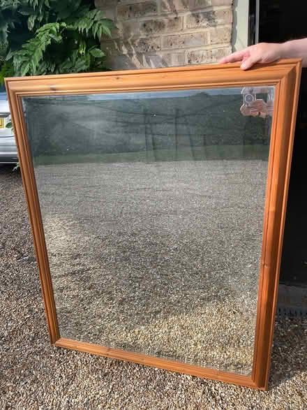 Photo of free Mirror with wooden frame (Rudgwick RH12) #1