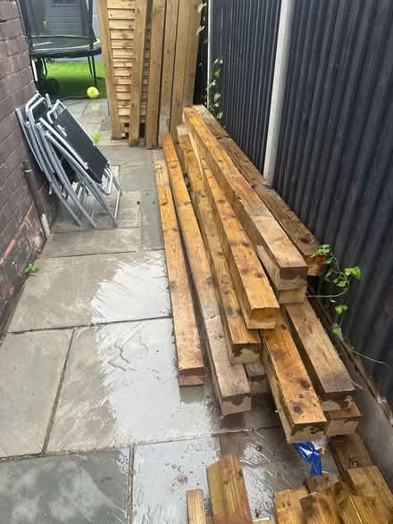 Photo of free Wood posts and rails (Wythenshawe) #2