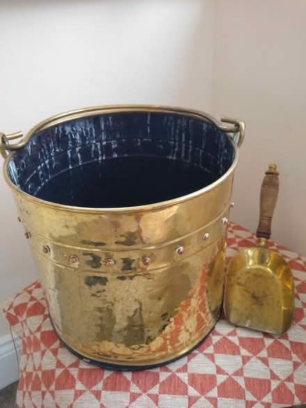 Photo of free Brass Coal Scuttle and shovel (Burnham Green AL6) #1