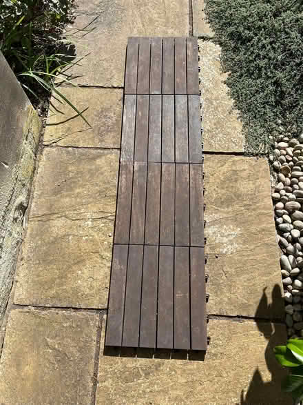 Photo of free Real hardwood outdoor Click-Deck decking 'tiles', used (Craiglockhart EH14) #4