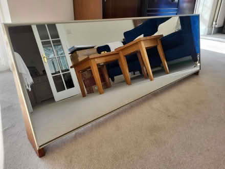 Photo of free Long Dressing Table Mirror - 1970's Retro - Solid Wood Stand (Welwyn Garden City AL8) #1