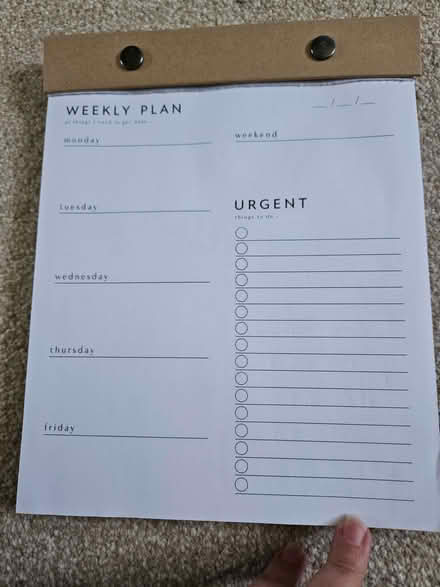 Photo of free Weekly plan book (South End MK42) #1
