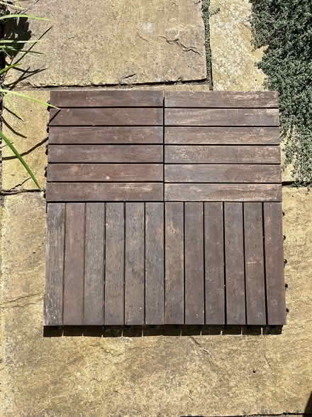 Photo of free Real hardwood outdoor Click-Deck decking 'tiles', used (Craiglockhart EH14) #3