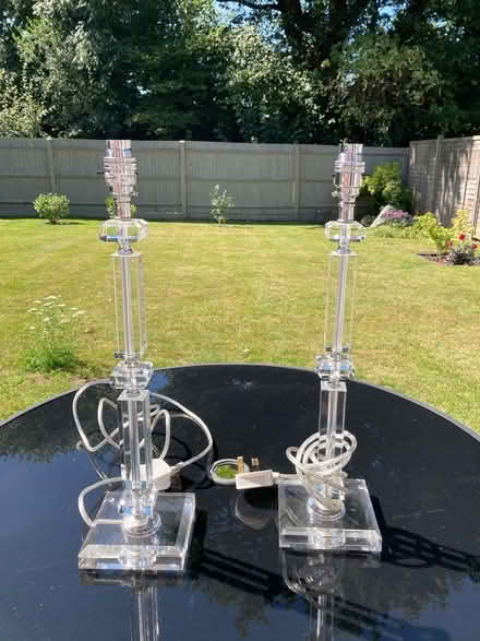 Photo of free 2 glass lamp stands (Southwater RH13) #1