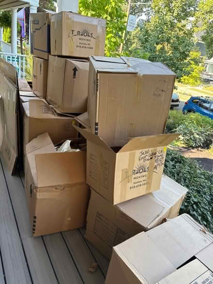 Photo of free moving boxes with paper (Herron Morton Indianapolis in) #1