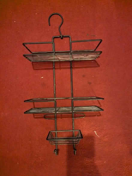 Photo of free Black metal hanging shower caddy (Levenshulme M19) #1
