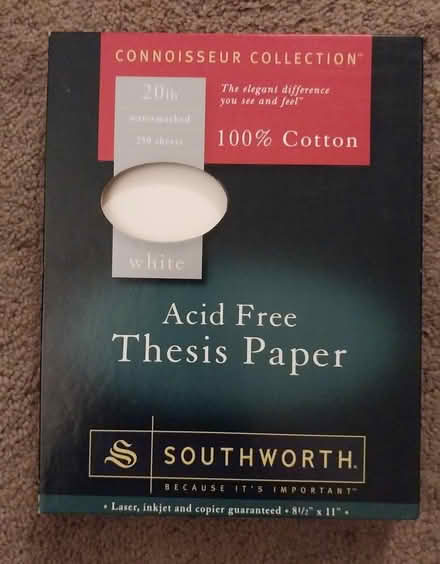 Photo of free Acid Free Thesis Paper (Palo Alto, Ventura) #1