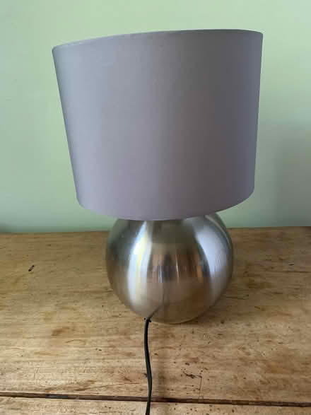 Photo of free Silver base table lamp (Glasgow G41) #1