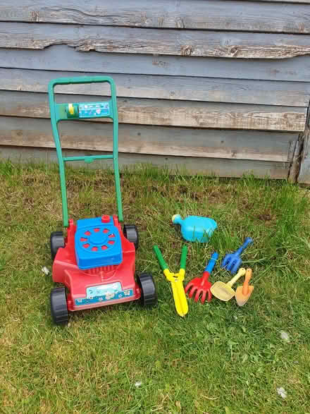 Photo of free Childrens mower and tools set (Long Eaton) #1