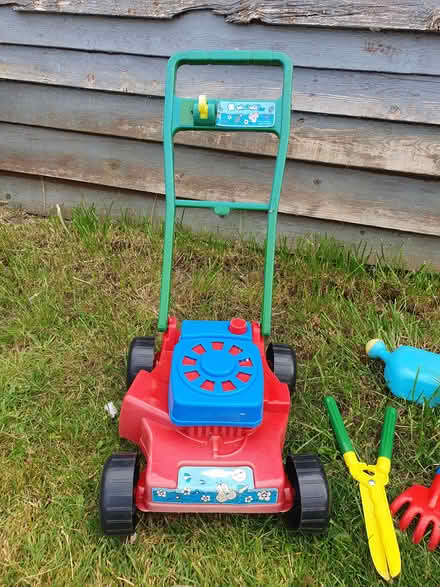 Photo of free Childrens mower and tools set (Long Eaton) #2
