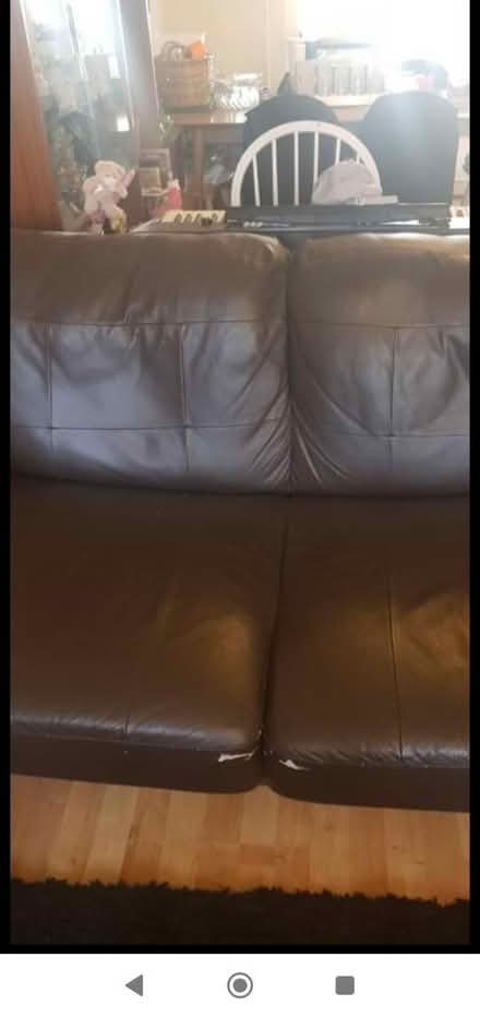 Photo of free Used leather double sofa bed (Lower Edmonton, N9) #2